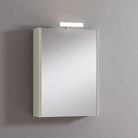 Pensile con luce Akira laccato lucido grigio nuvola L 51.5 x H 70 x P 15.5 cm