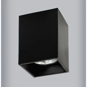 Faretto JUPITER 1xE27/20W/230V 11,7x11,7 cm nero