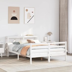 Giroletto Con Testiera Senza Materasso Bianco 140x200 Cm /