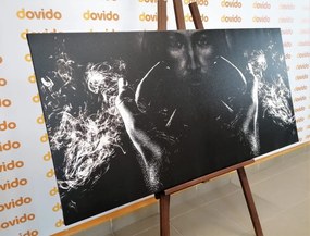 Quadro su tela – Fede in Gesù in bianco e nero