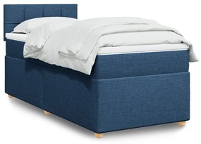 Giroletto A Molle Con Materasso Blu 90x200 Cm İntessuto /