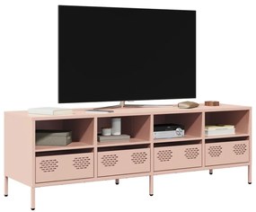 Mobile Tv Rosa 135x39x43,5 Cm İn Acciaio Laminato A Freddo /