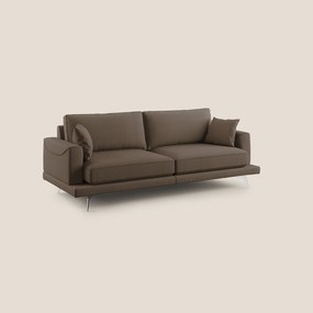 Dorian divano moderno in tessuto morbido antimacchia T05 marrone