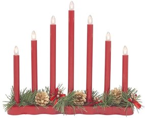 Decorazione luminosa rossa con motivo natalizio Hol - Markslöjd