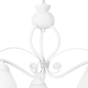 Lampadario a sospensione con catena RETRO II 3xE27/60W/230V bianco