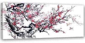 Quadro su tela, Fiori di ciliegio giapponesi  Dimensioni Tappeti 120x40