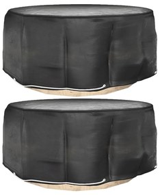 Coperture Mobili Da Giardino 2pz 10 Occhielli Ø260x90cm Rotonde /