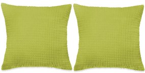 Set di Cuscini 2 pz in Velour 60x60 cm Verde