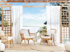 Set da giardino 4 posti in rattan naturale SIBARI Beliani