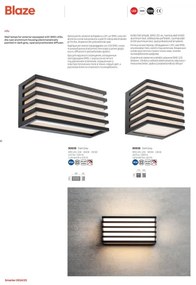 Redo 90639-Applique a LED da esterno BLAZE LED/12W/230V 3000K IP54 antracite