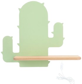 Applique LED per bambini con mensola CACTUS LED/4W/230V verde/legno