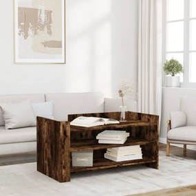 Tavolino Salotto Rovere Fumo 100x50x50 Cm İn Legno Multistrato /