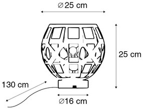 Lampada da tavolo industriale oro antico - Bobby