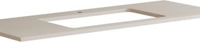Top per lavabo semincasso Niwa 18058 L 120 x H 1.8 x P 46 cm laccato opaco sabbia truciolare