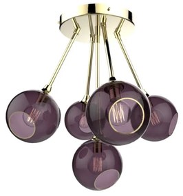 Ballroom Molecule Lampada A Sospensione Ottone/Viola - Design By Us