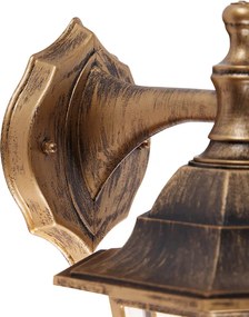 Lampada da parete per esterni in stile antico oro IP44 - New Haven