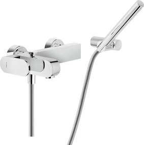 Rubinetto per vasca getto laminare cristallino duplex per muro cromo NOBILI
