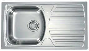 ALVEUS 1136539 - Lavello della cucina BASIC 78x43,5 cm opaco acciaio/satin, uscita grande