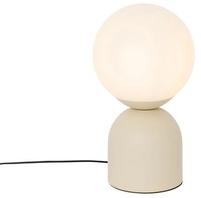 Lampada da tavolo beige con vetro opale - Pallon Trend