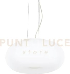 Ulisse lampadario a sospensione in metallo e vetro bianco 3 luci at...