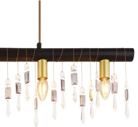 Globo 15532-5HB - Lampada a sospensione su cavo KIRA 5xE14/40W/230V nera