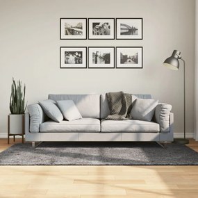 Tappeto Pelo Corto Huarte Morbido Lavabile Antracite 120x170 Cm /