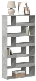 Libreria grigio cemento 100x33x187,5 cm in truciolato