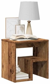 Comodini Legno Antico 2 Pz 40x30x40 Cm İn Legno Multistrato /