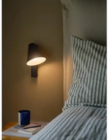 Nordlux - Lampada da parete con porta USB WILMER 1xE14/40W/230V nero