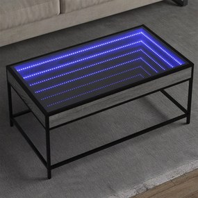 Tavolino Da Salotto Con Led Infinity Grigio Sonoma 90x50x41 Cm /