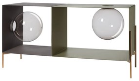 Arti & Mestieri Mobile da soggiorno di design Globe double- in 2 combinazioni Fango/giada /base oro