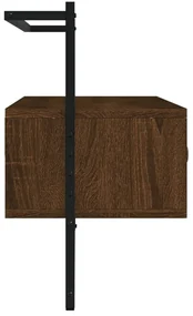 Mobile tv a muro rovere marrone 100,5x30x51cm legno multistrato