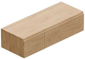 Mobile da bagno sotto lavabo L 120.3 x H 30 x P 46 cm rovere, 2 cassetti Step