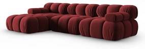 Divano in velluto rosso 285 cm Bellis - Micadoni Home