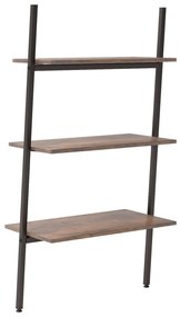 Scaffale pendente a 3 livelli marrone scuro e nero 64x34x116cm