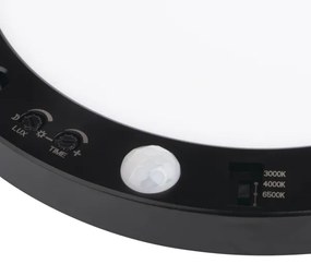 Kanlux 24605 - LED Lampada con sensore 2in1 ERGA LED/17W/230V 3000/4000/6500K nero