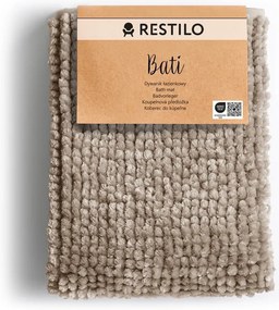 Tappetino per il bagno marrone chiaro 70x120 cm Bati – Restilo
