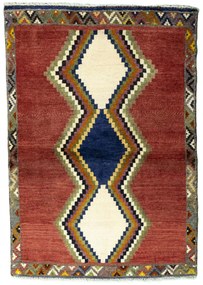 Gabbeh Tappeto 140x90 Rosso (Iran) Annodato A Mano
