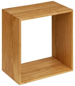 Mensola di colore naturale in rovere massiccio con ripiani multipli 30 cm Lattoon – House Nordic