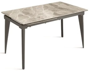 Tavolo allungabile 180 cm ULISSE con top grčs porcellanato effetto Marmo Grigio