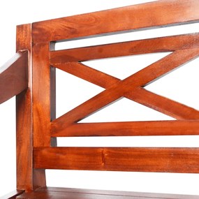 Panchina batavia 136 cm legno massello di mogano marrone scuro