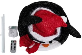 Aigostar - LED decorazione di Natale per esterni 50xLED/3xAA 0,7m IP44 pinguino