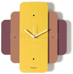 Orologio da parete empire viola ametista,mocha mousse,ocra