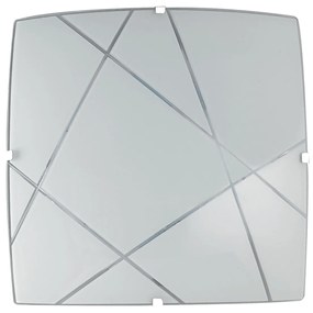 Lampadario Plafoniera Led Alexia Ceiling Lamp Colore Bianco 15W Mis 30 x 30 cm