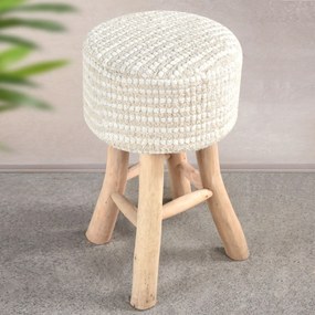 XENIA - sgabello in legno e lana 40 x 70