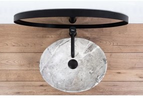 REA-U9908 - Lavabo da appoggio SOFIA 34,5x41 cm ceramica/effetto pietra