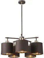 Lampadario Contemporaneo Balance Acciaio Marrone Ottone Lucido 5 Luci E27