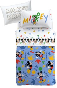 Copriletto Trapuntato in Cotone Mickey Colors Piazza e Mezza