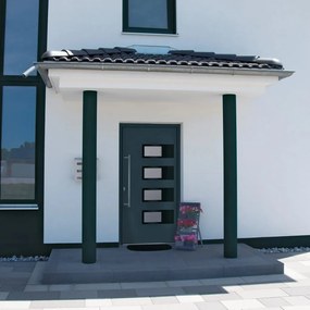 Porta Ingresso Antracite 100x210 Cm İn Alluminio E Pvc /