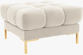 Pouf Mamaia in velluto Bluvel gambe oro – 60×60 cm